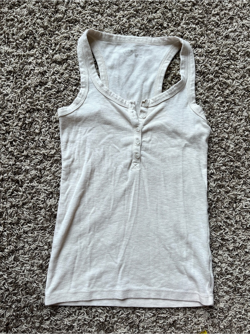 Aerie Henley Ribbed Racerback Tank Top